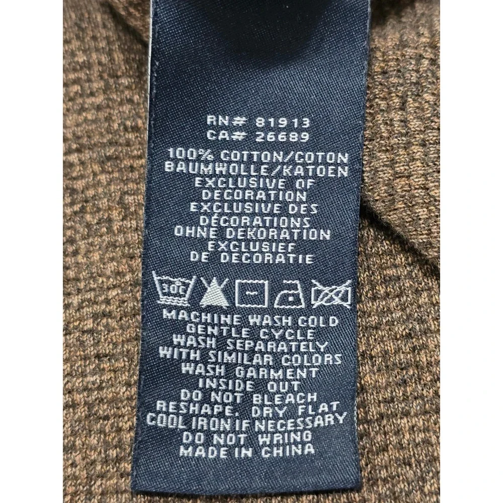 Robert Graham Mens XL Geometric Print Quarter Zip Pullover Sweater Blue Brown‎